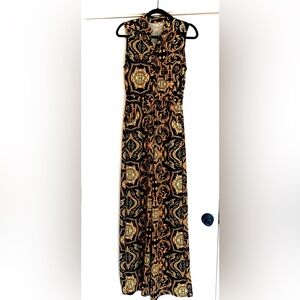 Elegant Black and Gold Jumpsuit